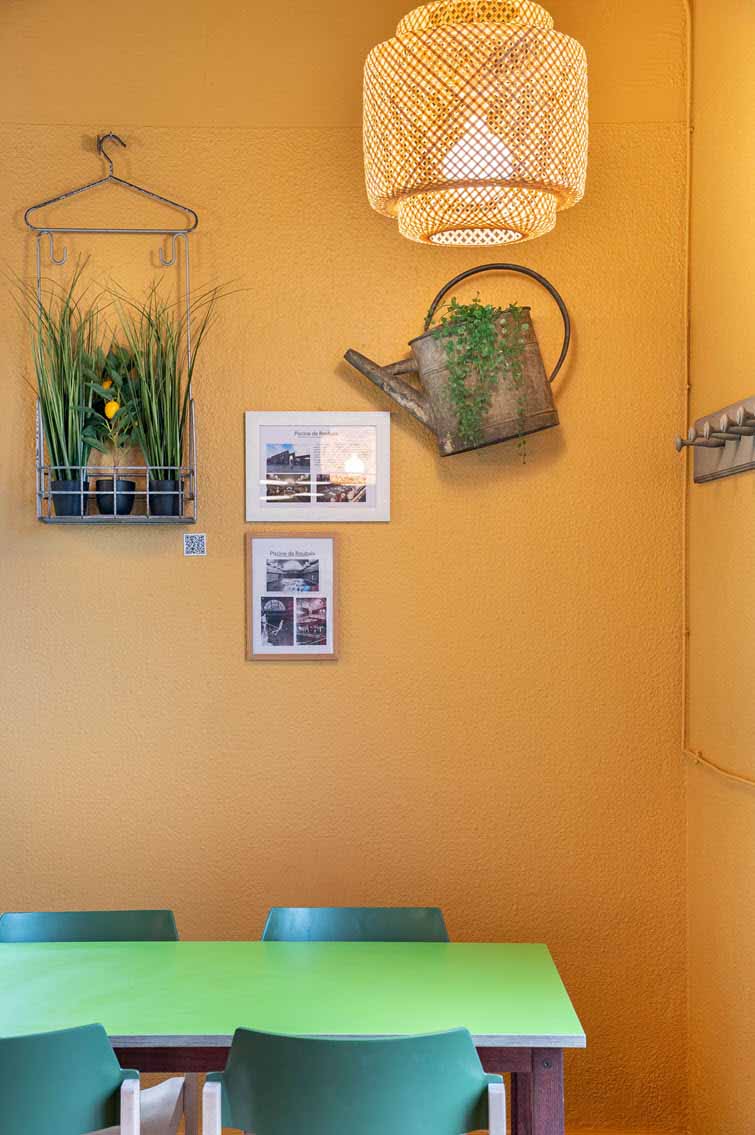 Plants and fresh colours provide balance